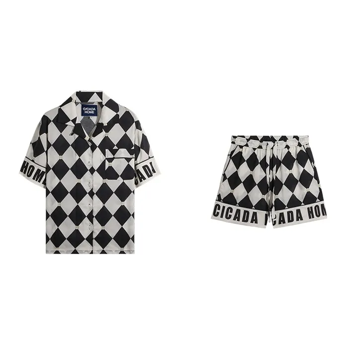 CICADAHOME Pajama Set Women's Black White-0