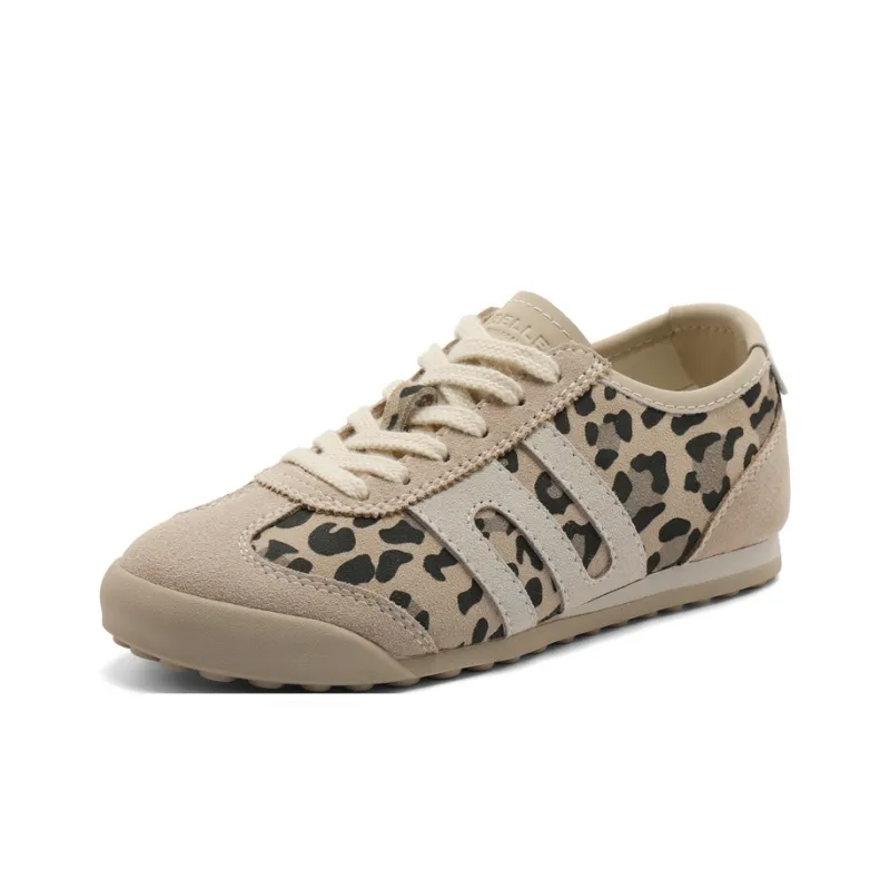 BELLE Casual Shoes Women's Low Top Gray/Apricot-9