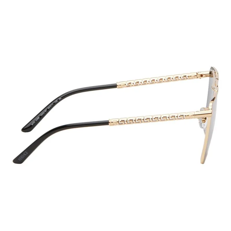 VERSACE Metal Irregular Shape Sunglasses Men's Gold-2