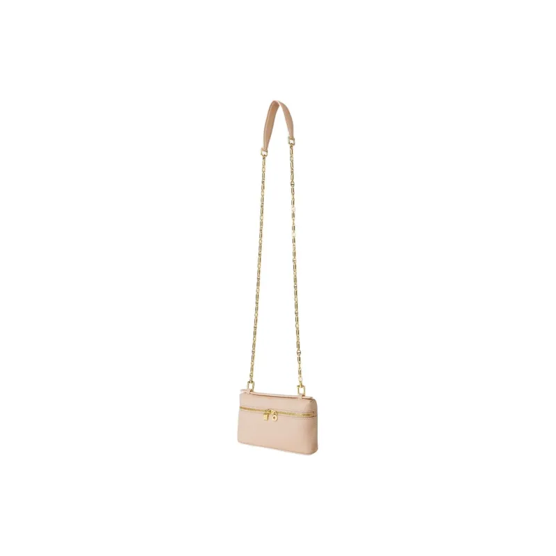 Loro Piana Cow Leather Clutch Mini Women's Cream Honey & Sun Gold-1