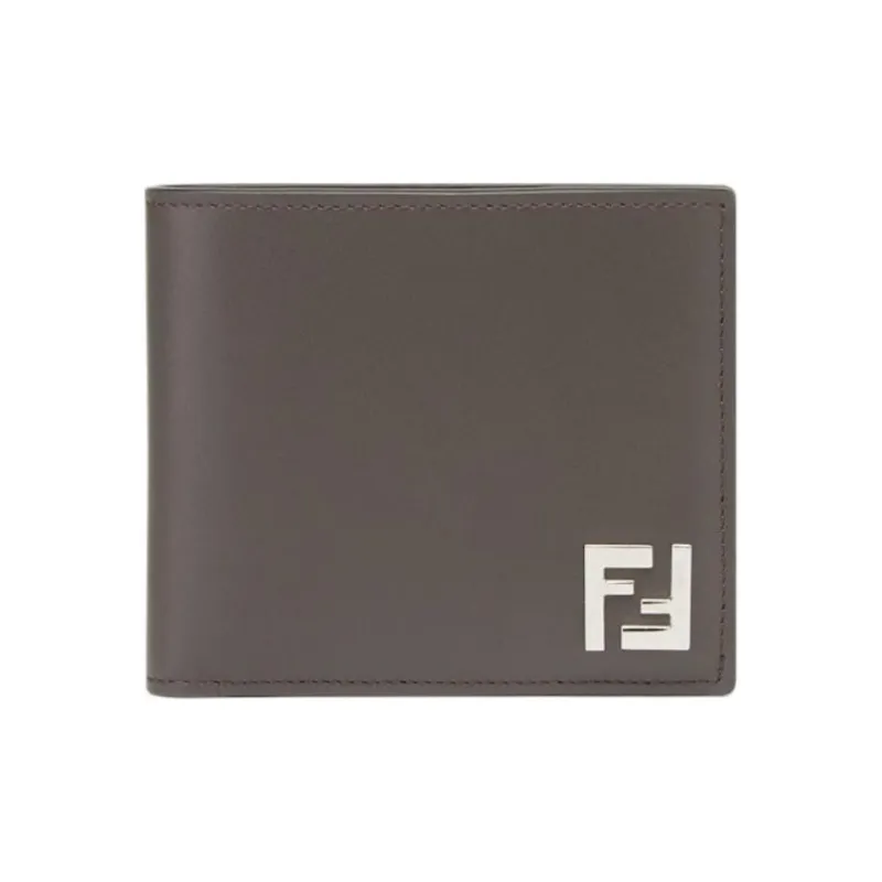 FENDI Calfskin Wallet Men's Brown-0