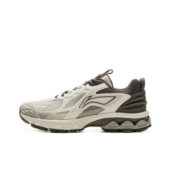 LiNing Fuyao 2.0 Trail Anti Slip Wear Resistant Low Top Casual Running Shoes Men's Gray Green