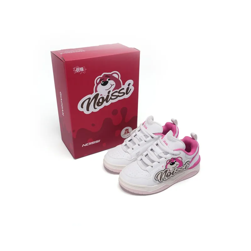 QIAODAN Qicheng V2 Skateboard Shoes Women's Low Top Jordan White Fiery Pink-2