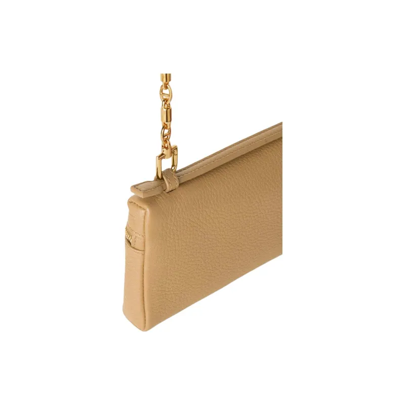 Loro Piana Cow Leather Clutch Mini Women's Stone Color & Sun Gold-4