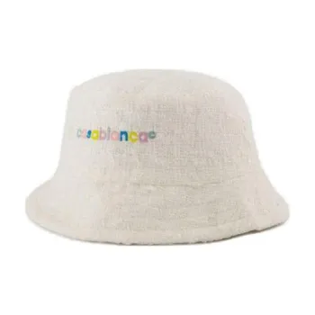 CASABLANCA Logo Embroidered Tweed Bucket Hat
