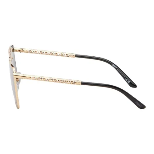 VERSACE Metal Irregular Shape Sunglasses Men's Gold