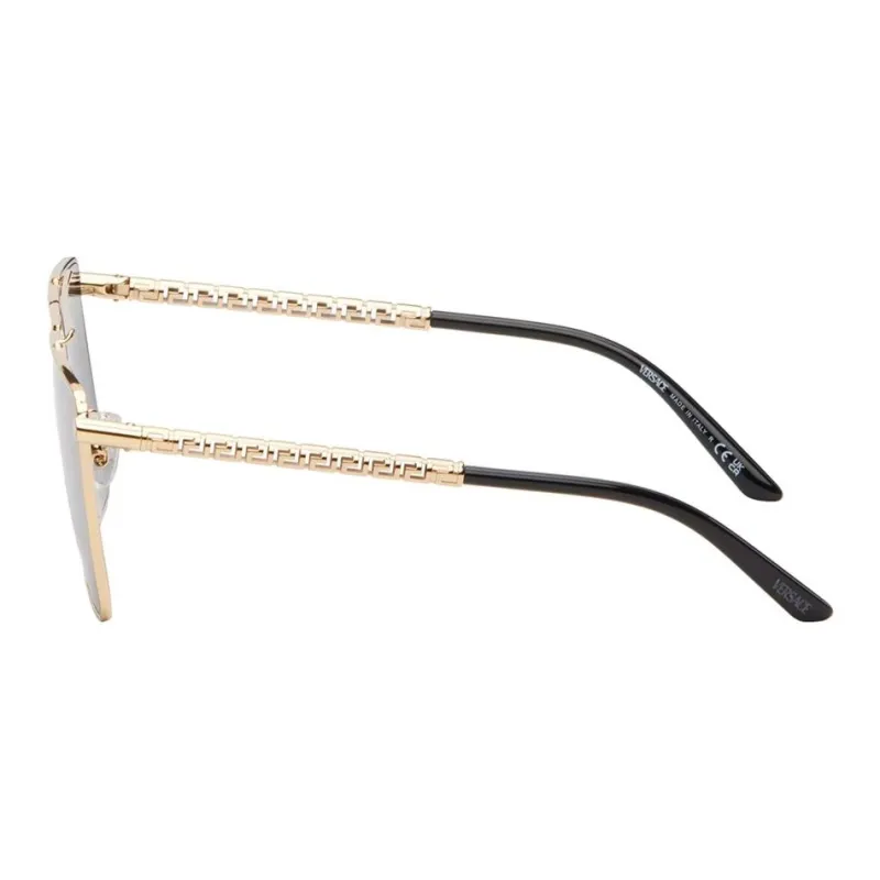 VERSACE Metal Irregular Shape Sunglasses Men's Gold-0