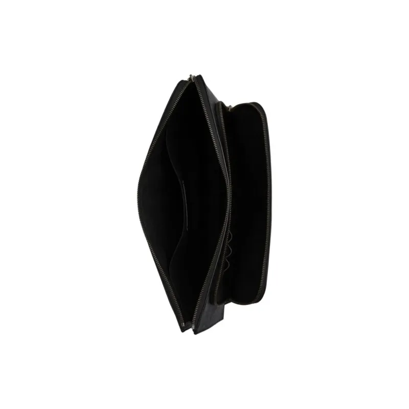 COACH ETHAN Coated Canvas With Smooth Calfskin Clutch Large Size Unisex Black-2