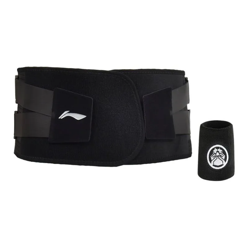 LiNing Back Support Braces Fitness Running Breathable Warm Protective Pressurized And Non Slip Polyester Nylon Unisex-3