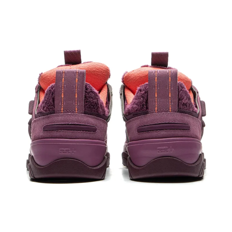 LiNing Jingcheng 2.0 V2 Slip Resistant Cushioning Height Increasing Low Top Skateboard Shoes Women's Rose Purple Red-4
