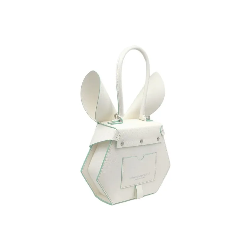 BEDROOM SOCIETE BEDRU：M SCSJETE Calfskin Shoulder Bag Crossbody Bag Handbag Women's White-3