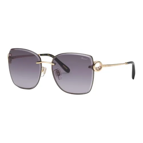 CHOPARD Crystal Metal Irregular Shape Gg0024s Sunglasses Women's Gold