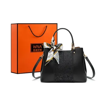 Vigno Synthetic Leather Handbags Crossbody Bags Medium Size Women's Black/Apricot/Red/Blue