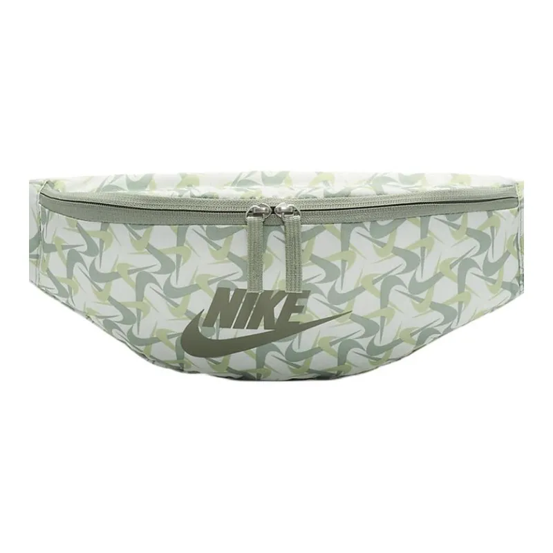 Nike Heritage Fabric Crossbody Bags Fanny Pack Regular Unisex Mountain Peak White & Horizon Green & Dark Mud Gray-4