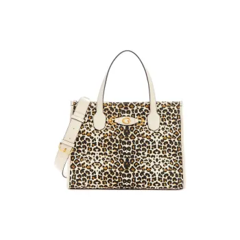 GUESS Canvas With Calfskin Tote Bag Shopping Bag Shoulder Bag Handbag Women's Multicolor