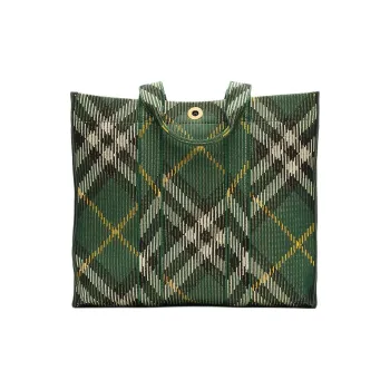 Burberry Polyamide Tote Bag Shopping Bag Shoulder Bag Handbag Medium Size Women's Ivy Green