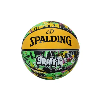 SPALDING Graffiti PU Basketball Yellow Green Size 7 Training Unisex