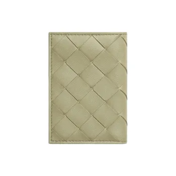 Bottega Veneta Intrecciato Lambskin Wallet Mini Women's Travertine & New Sauge