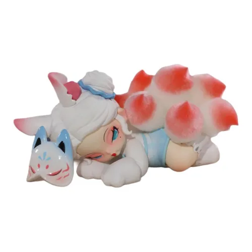 DODO SUGAR Nami White Fox Different Colored Chibi Figures 9cm Width