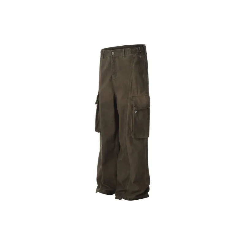 GBXM Jeans Unisex Dirty Dyed Khaki-1