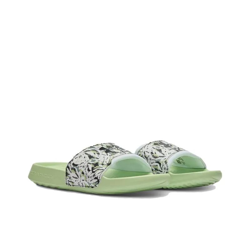 Under Armour Ignite EVA Slip Resistant Abrasion Resistant Slide Slippers Women's Vintage Light Green-2