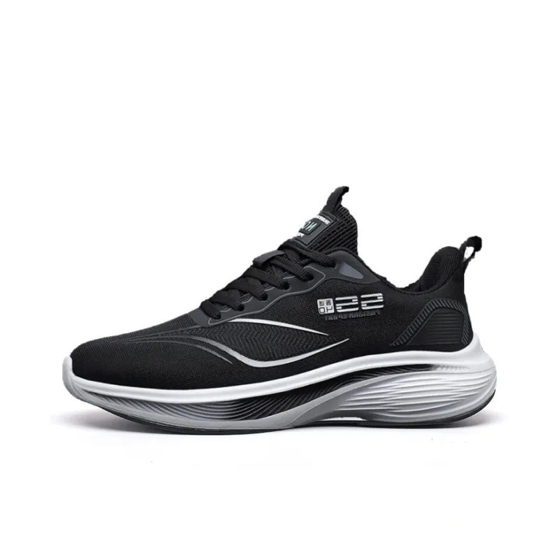 Meiretu Shock Absorbers Slip Resistant Breathable Low Top Running Shoes Men's-0