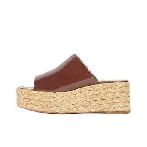 Paloma Barceló Slide Slippers 5.5cm Women's Brown