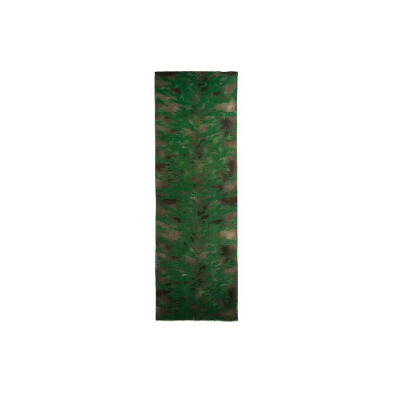 LONGCHAMP Wool Knit Scarves Women's Green-0