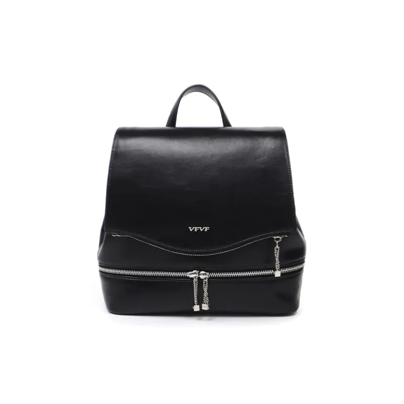 VFVF BAG OFFICAL PU Awakening City Collection Backpack Medium Size Unisex Black/White/Denim Blue-0