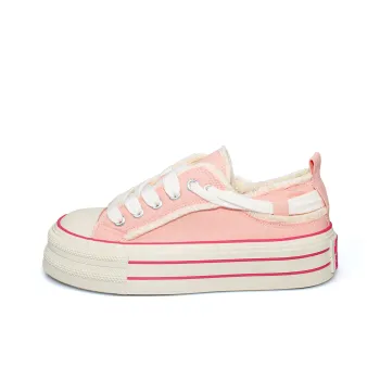 B10CROWN Anti-Slip Wear-Resistant Breathable Lightweight Low-Top Canvas Shoes Women's Pink