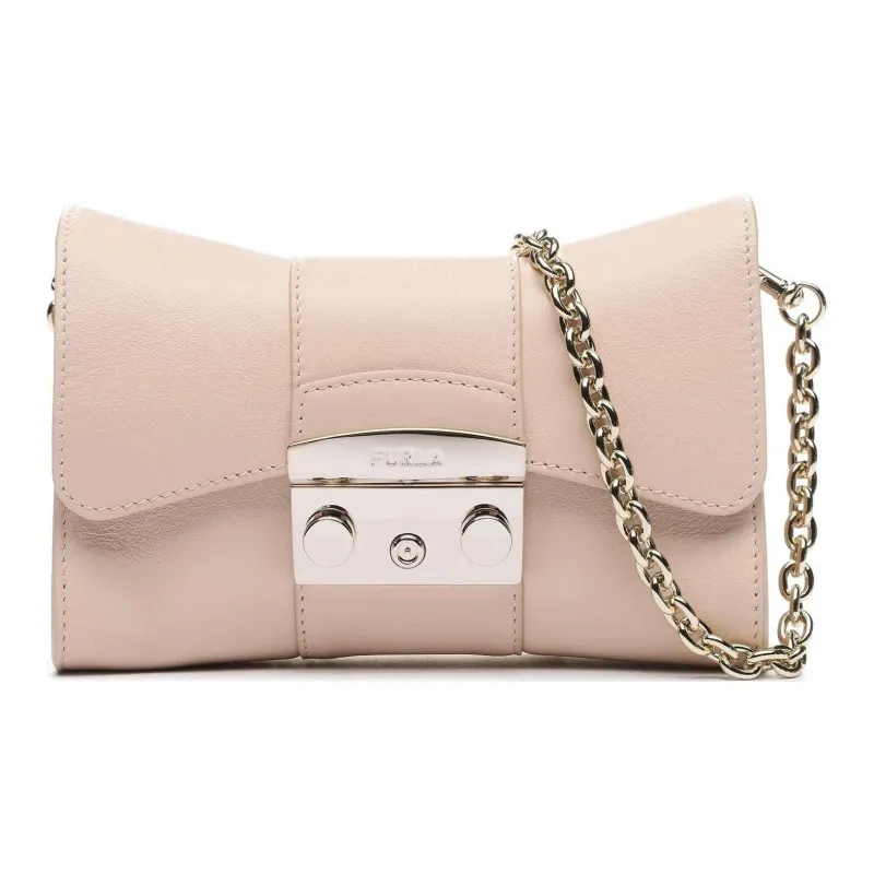 Furla Metropolis Collection Leather Crossbody Bag Shoulder Bag Women's Light Pink-1