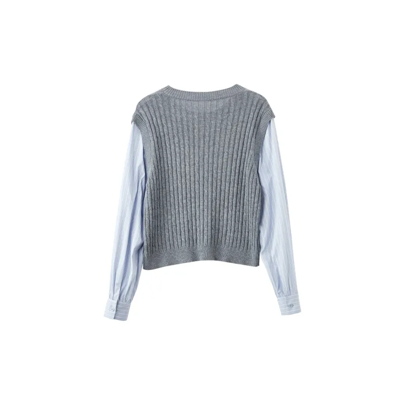 XIANGYING Sweaters Women's Gray-1