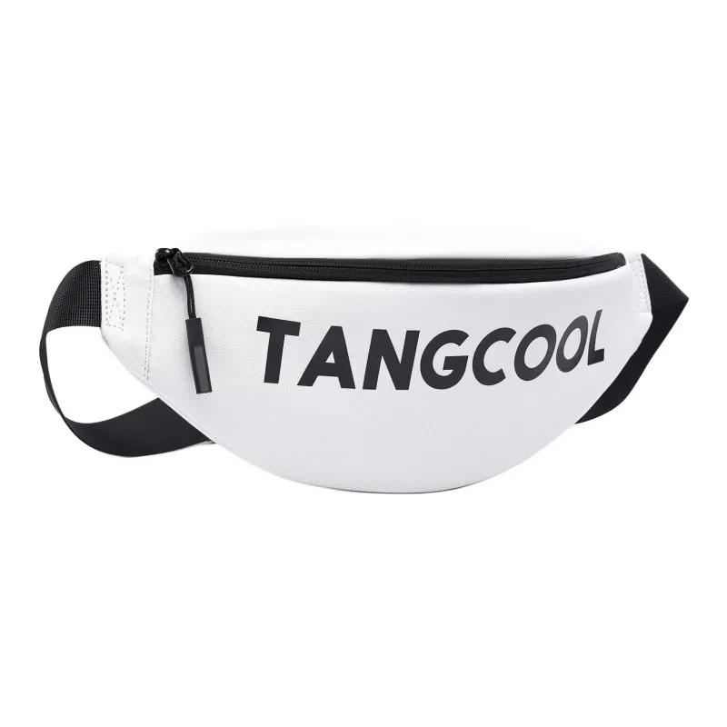 TANGCOOL Oxford One Shoulder Crossbody Fanny Pack Sling Bag Regular Unisex Black Pink White-9
