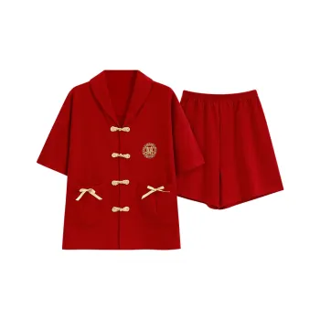 The Story Of The Flower Season Pajama Set Women's Brick Red