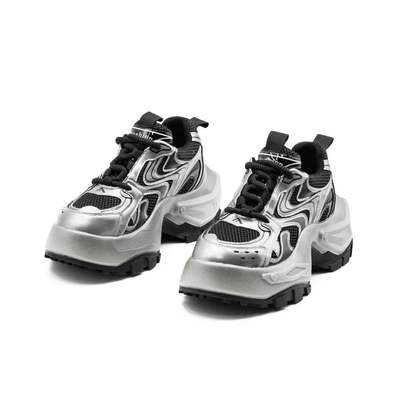 Little Sue Height Increasing Abrasion Resistant Low Top Chunky Sneakers Women's-7