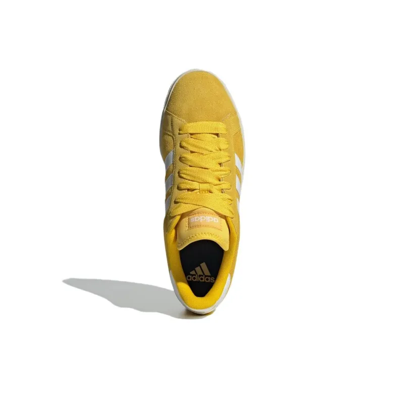 Adidas Grand Court Base 00s Low Top Skateboard Shoes Unisex Yellow White-2