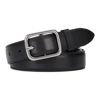 CARLE KELLEN Black Versatile Jeans Belt Minimalist Style With Suit Pants Leather Belts Women's Width 2.8