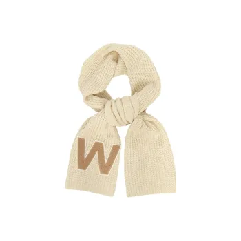 MaxMara Virgin Wool Knit Scarves Women's White