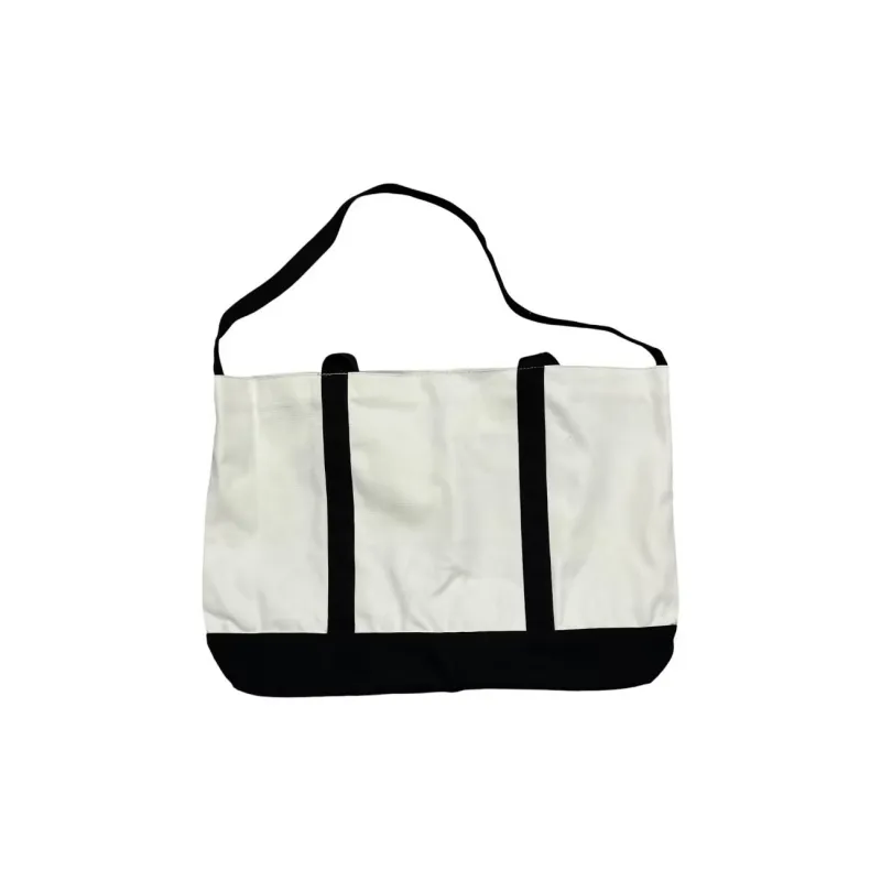 Vandy The Pink Canvas Handbag Regular Unisex Black White-3