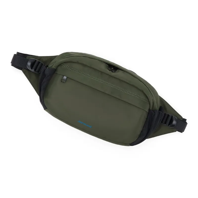 JEANSWEST Fabric Dumpling Bag One Shoulder Crossbody Sling Bag Fanny Pack Regular Unisex Black/Gray/Army Green-12