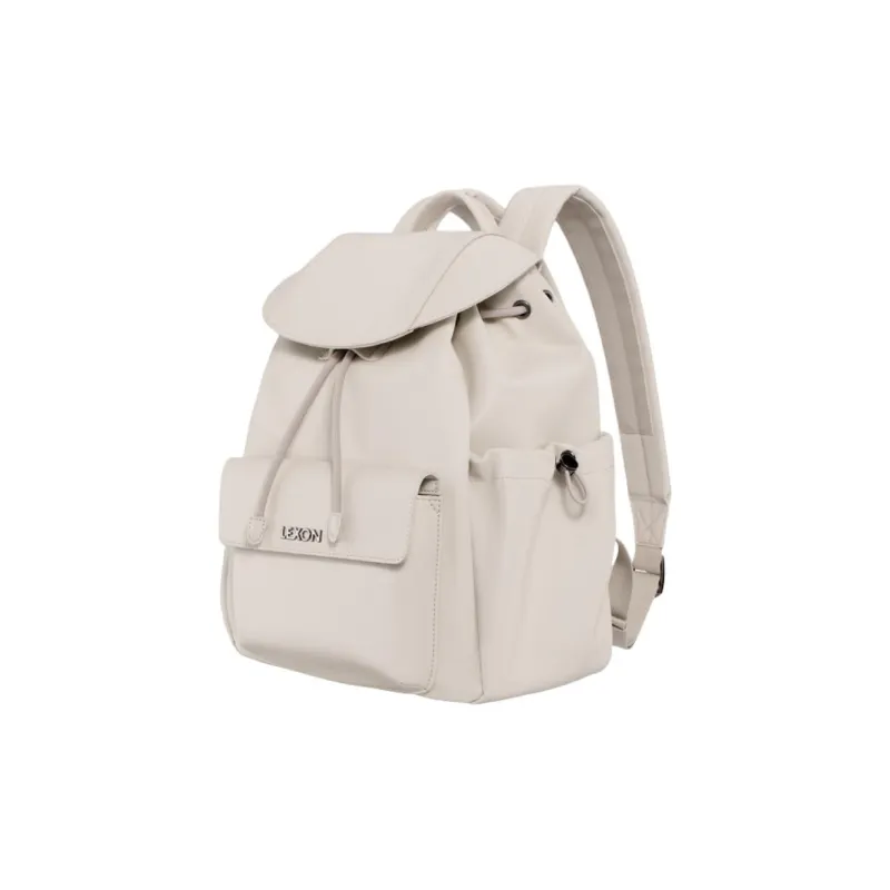 LEXON PU With Polyester Backpack Regular Women's Cloud White/Night Cloud Black-3