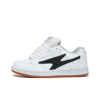 HOMDOON Skateboard Shoes Coverage Wear Resistant Low Top Puffy Shoes Unisex White Natural Rubber