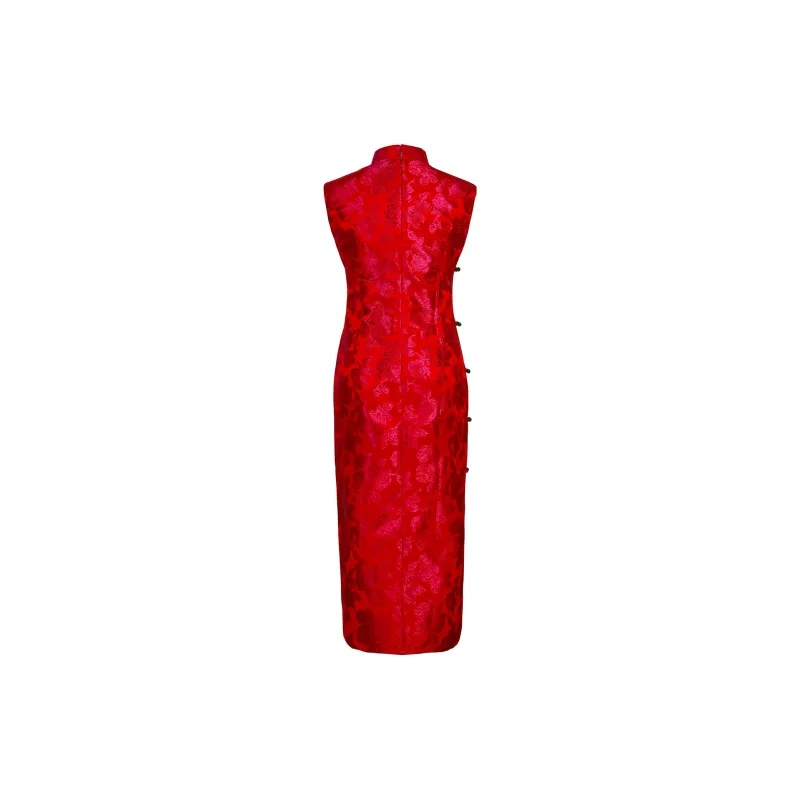 Clothes Cut By Time Cheongsam Women's Dark Pink-1