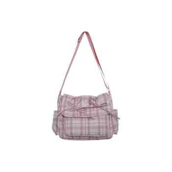 Parker Bear Nylon Backpack Shoulder Bag Crossbody Bag Regular Women's Pink/Purple