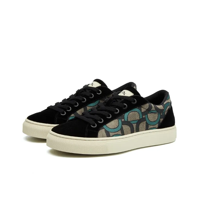 Oak Elephant Low Top Skateboard Shoes Men's Black-2