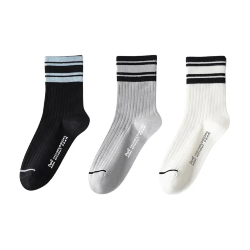 MIIOW Mid Calf Socks Unisex 3 Pack-1
