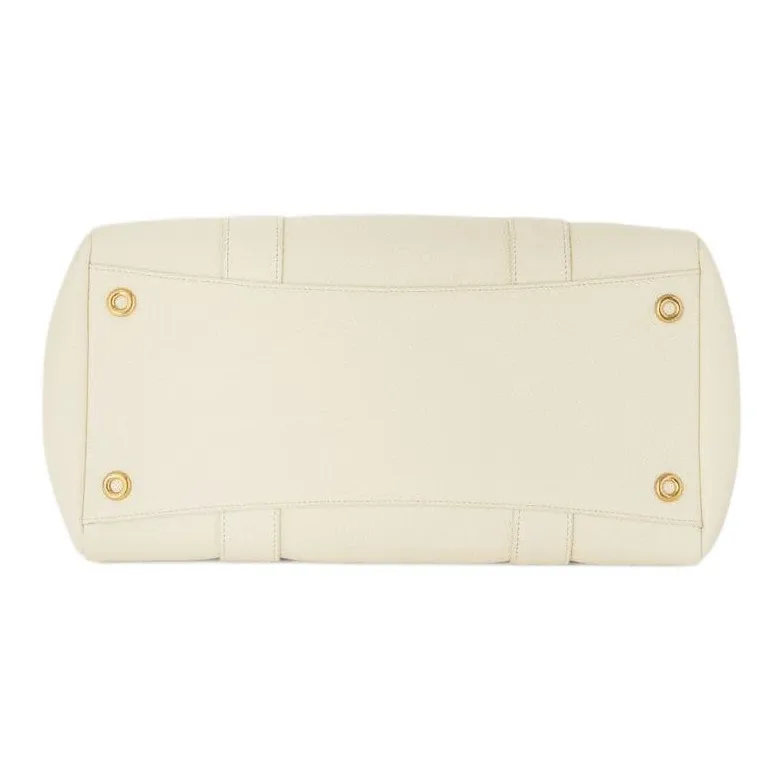Loro Piana Cow Leather One Shoulder Handbag Regular Women's Soft White-2