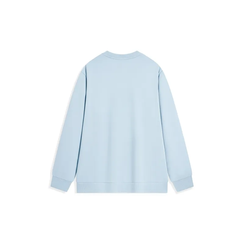 XTEP Versatile Casual Crew Neck Sweatshirt Glacier Blue Men's-1