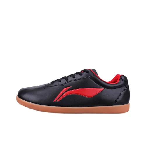 LiNing Tai Chi Anti-Slip Wear-Resistant Low-Top Training Shoes Unisex Black Red
