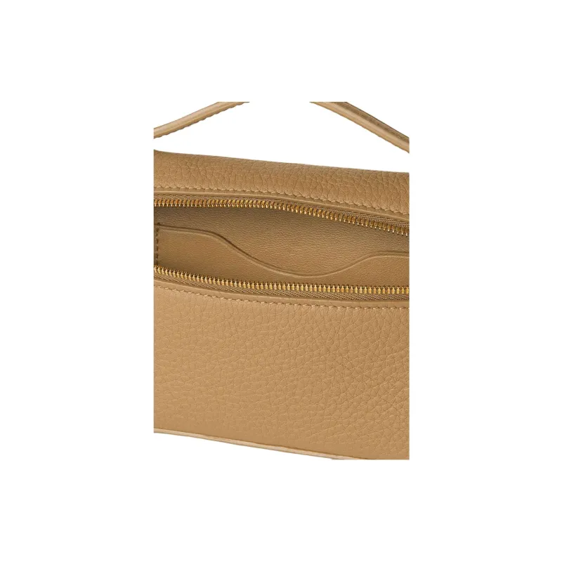 Loro Piana Cow Leather Clutch Mini Women's Stone Color & Sun Gold-3